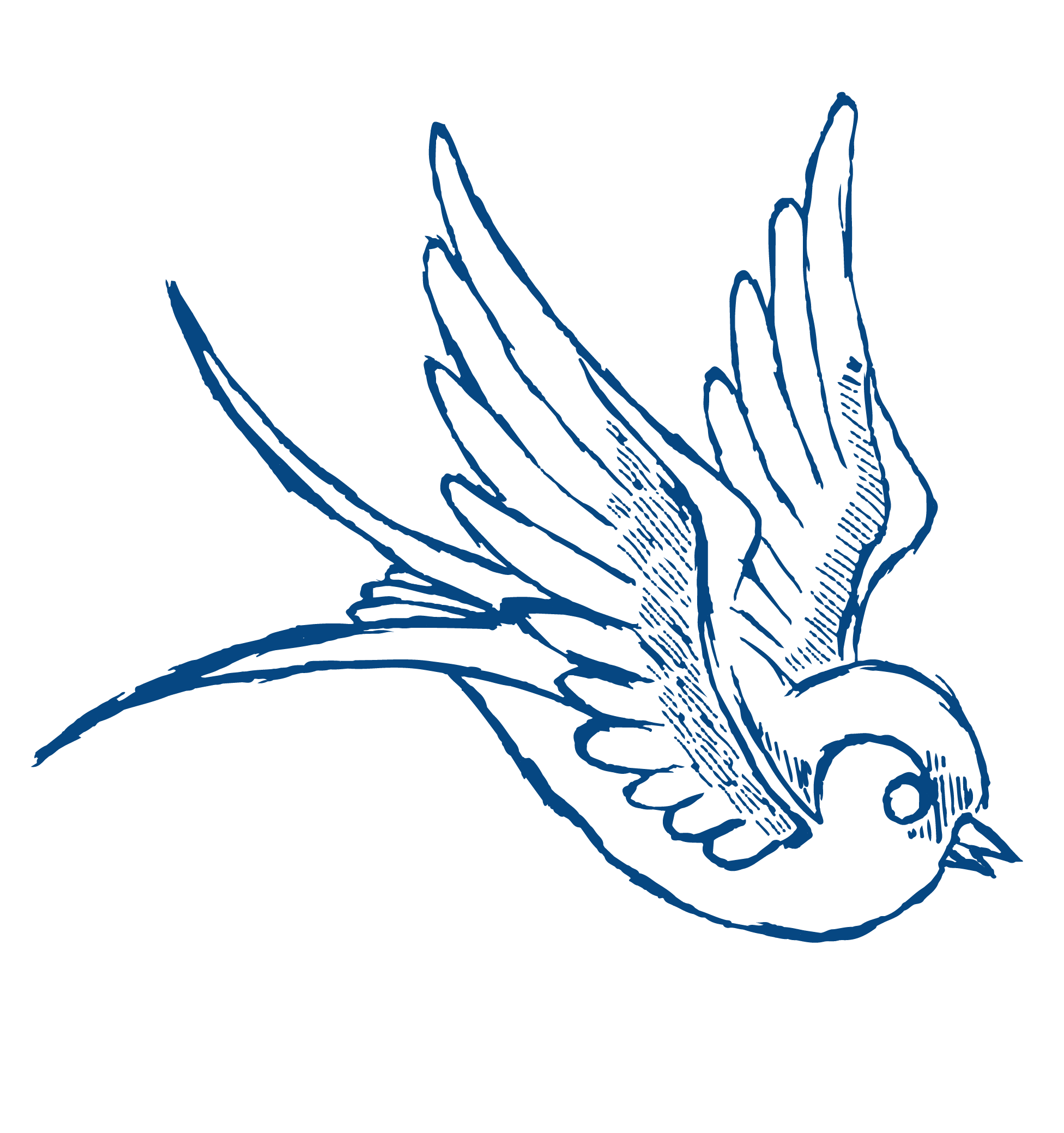 gezeichneter Vogel