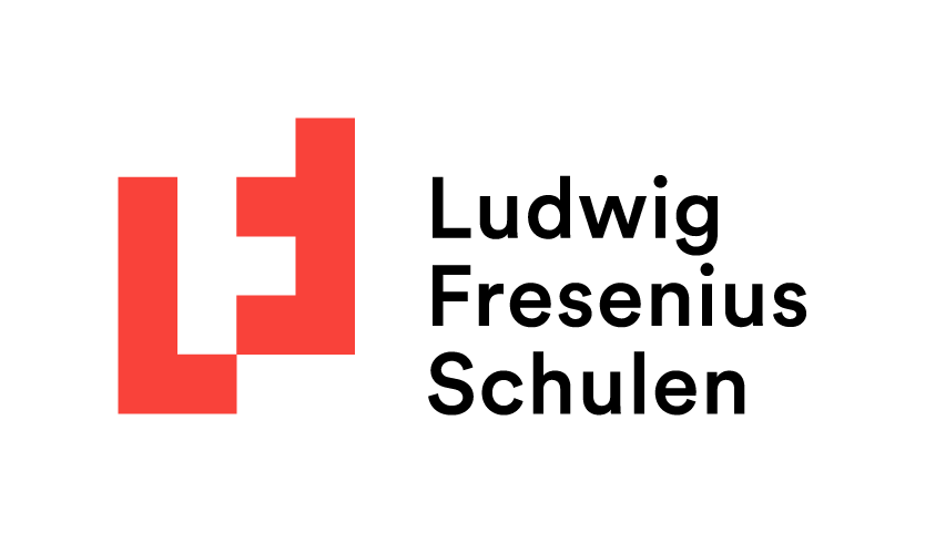 Logo abstrakte Form in Rot der Ludwig Fresenius Schulen